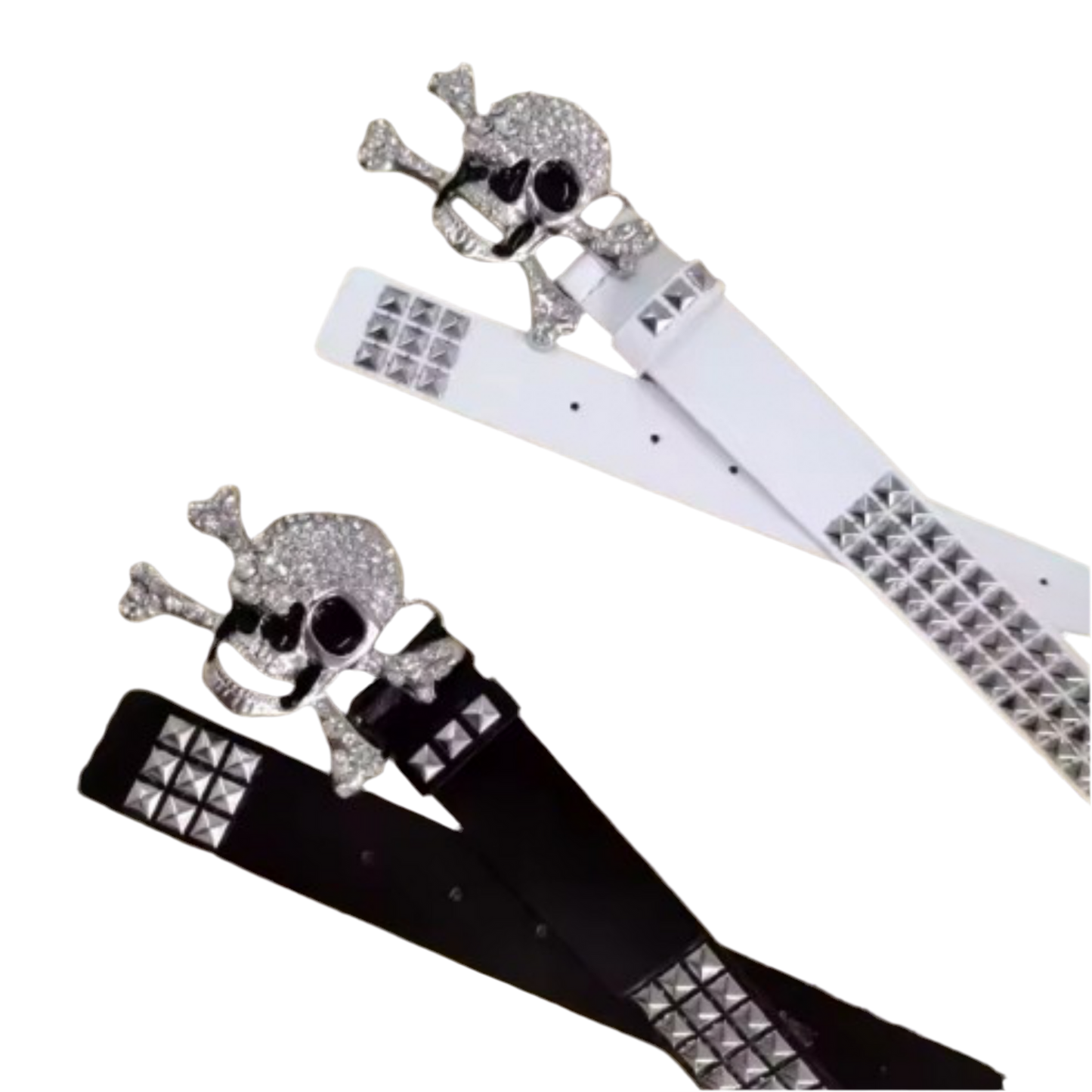 SKULL RHINESTONE BELT