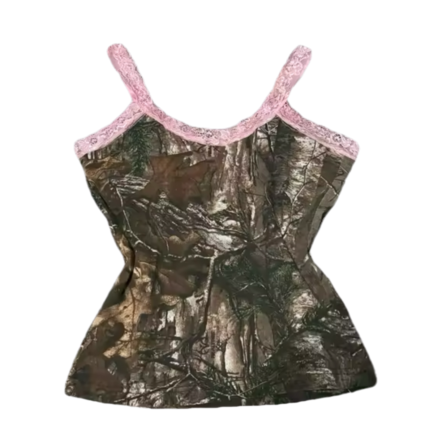 PINK LACE CAMO TOP