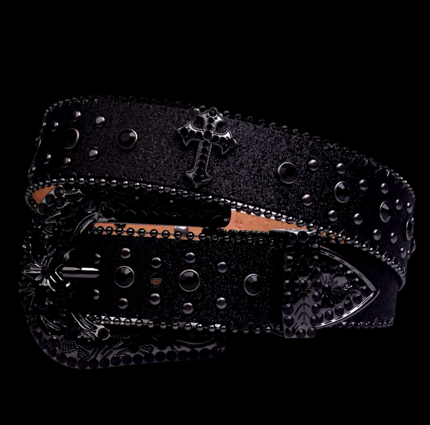 RHINESTONE CROSS BELT