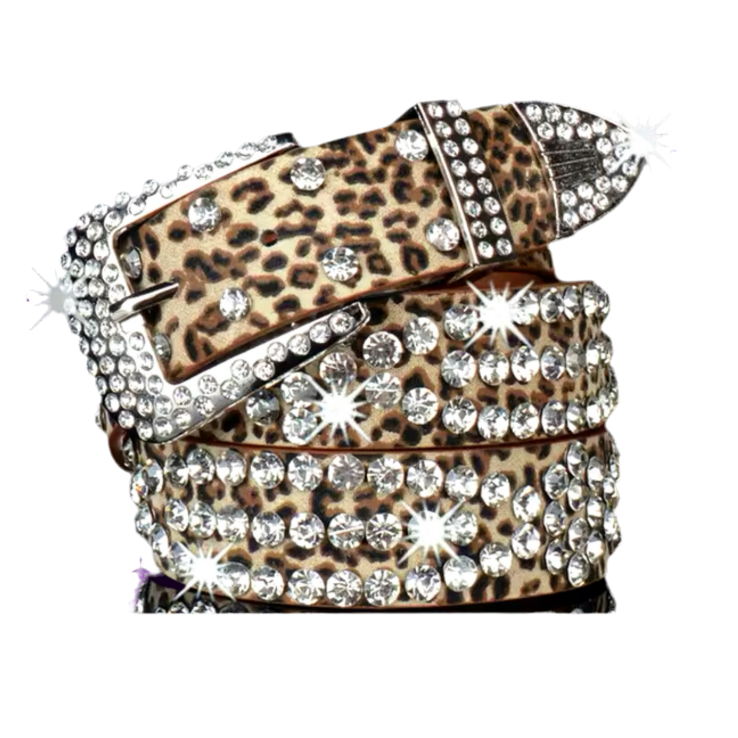 LEOPARD BLING BELT