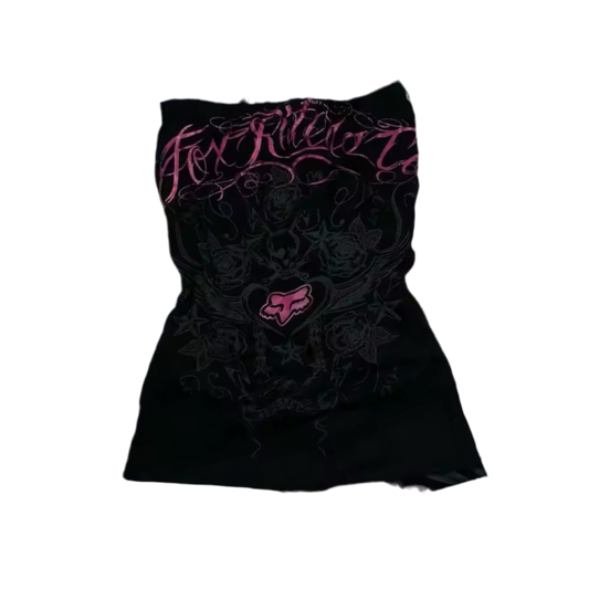 PINK WOLF SKULL TOP