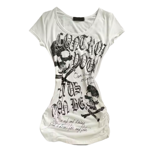 WHITE SKULL TOP