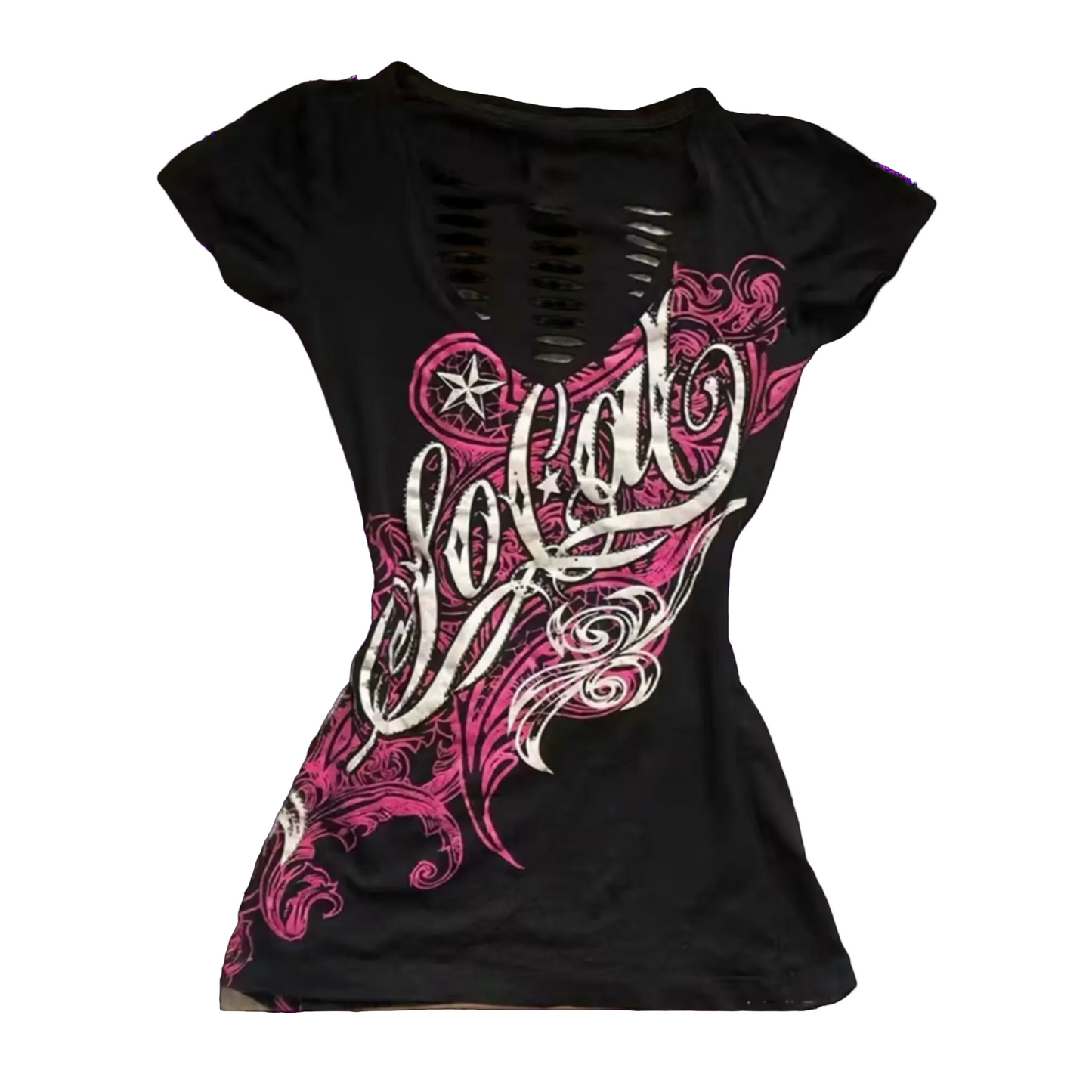 SWIRVY RIPPED BACK TOP