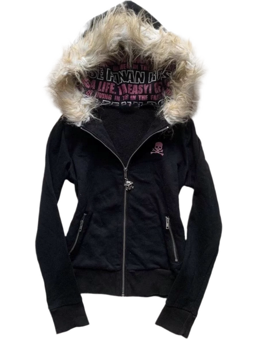 Skull fur Hoodie