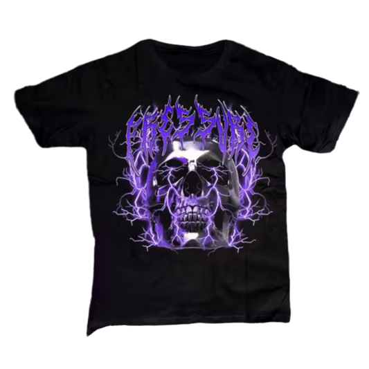PURPLE CUBER X SKULL TEE