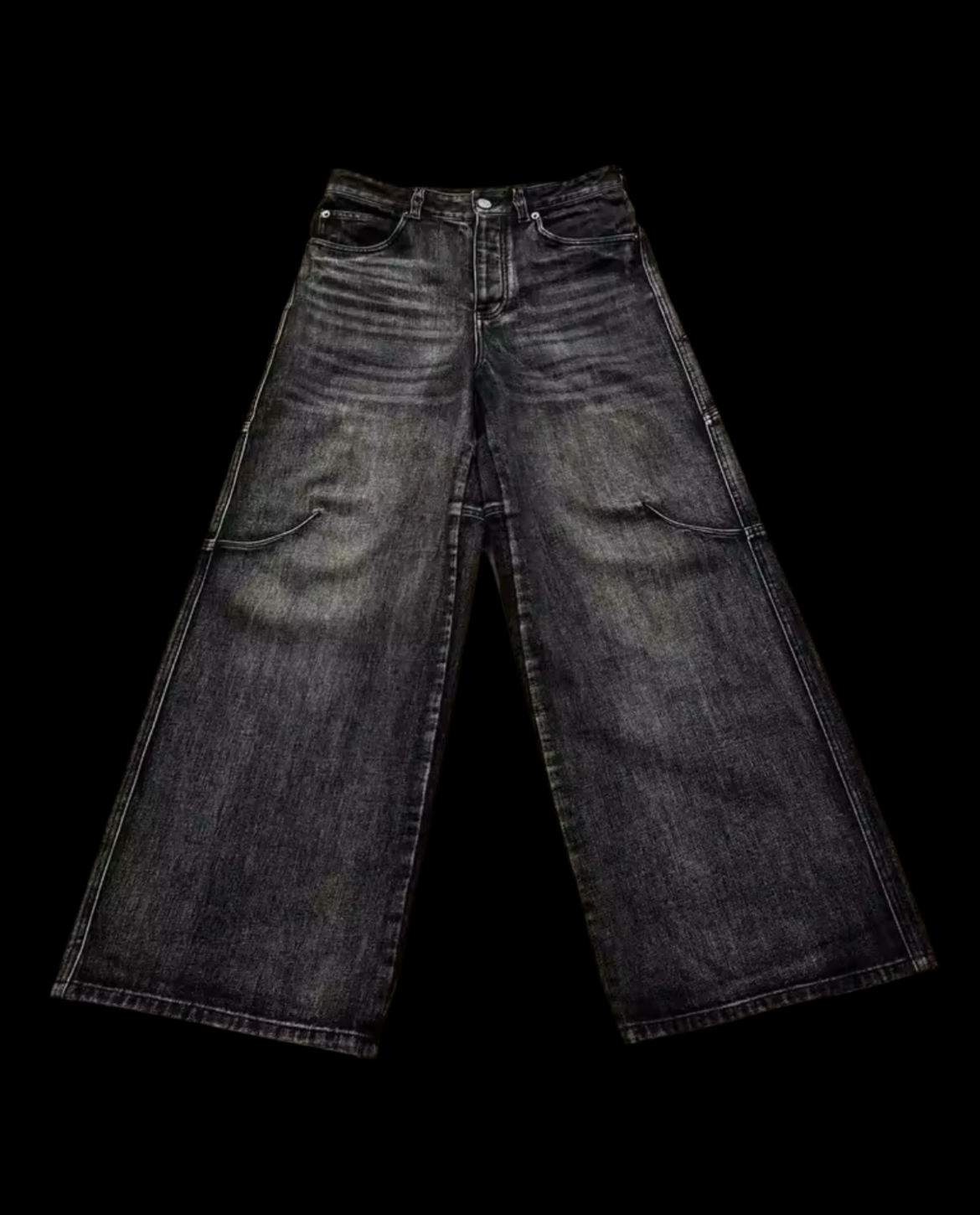 EMROIDERED WASHED RAVER JEANS
