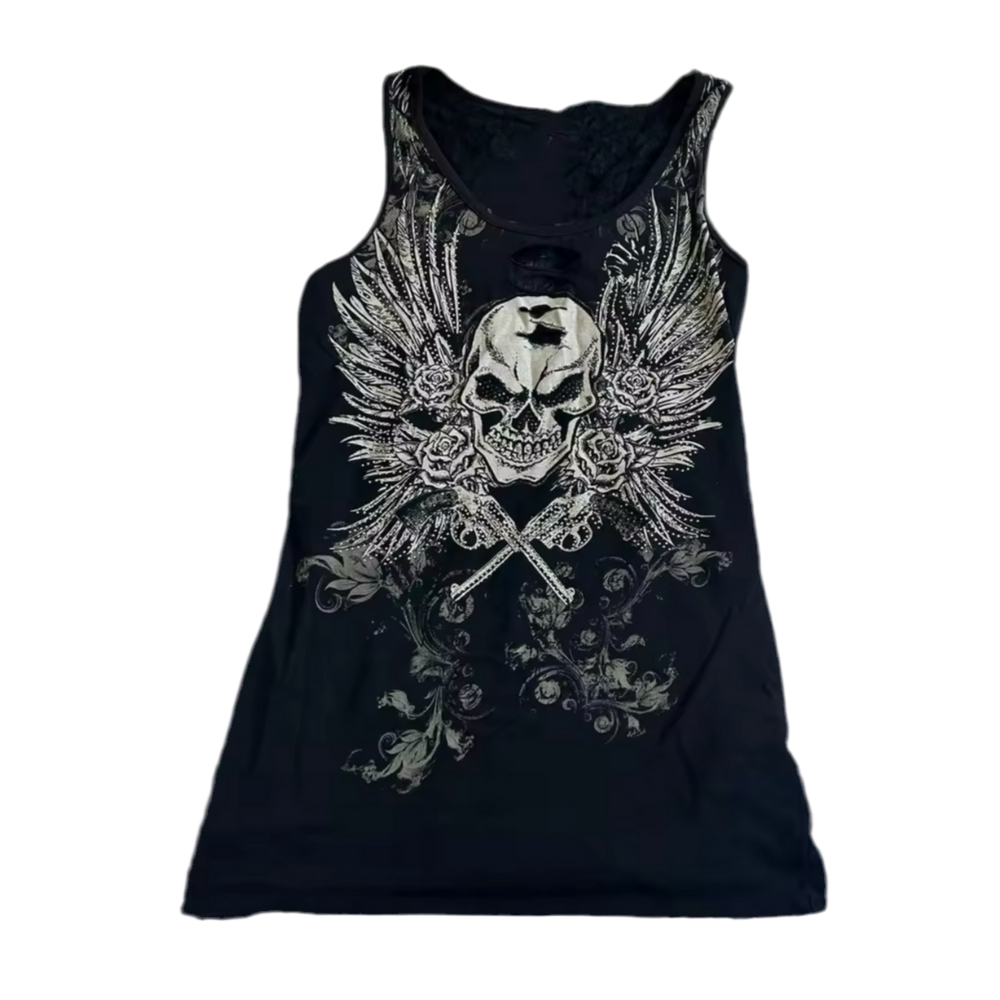 RIPPED SKULL X WINGS TOP