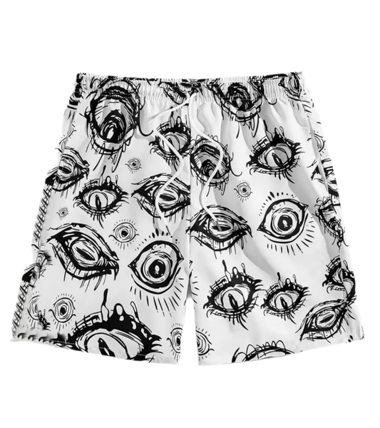 WHITE EYES SWIM SHORTS