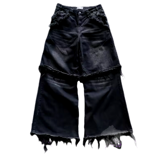 DISTRESSED SHORTS X JEANS DENIM