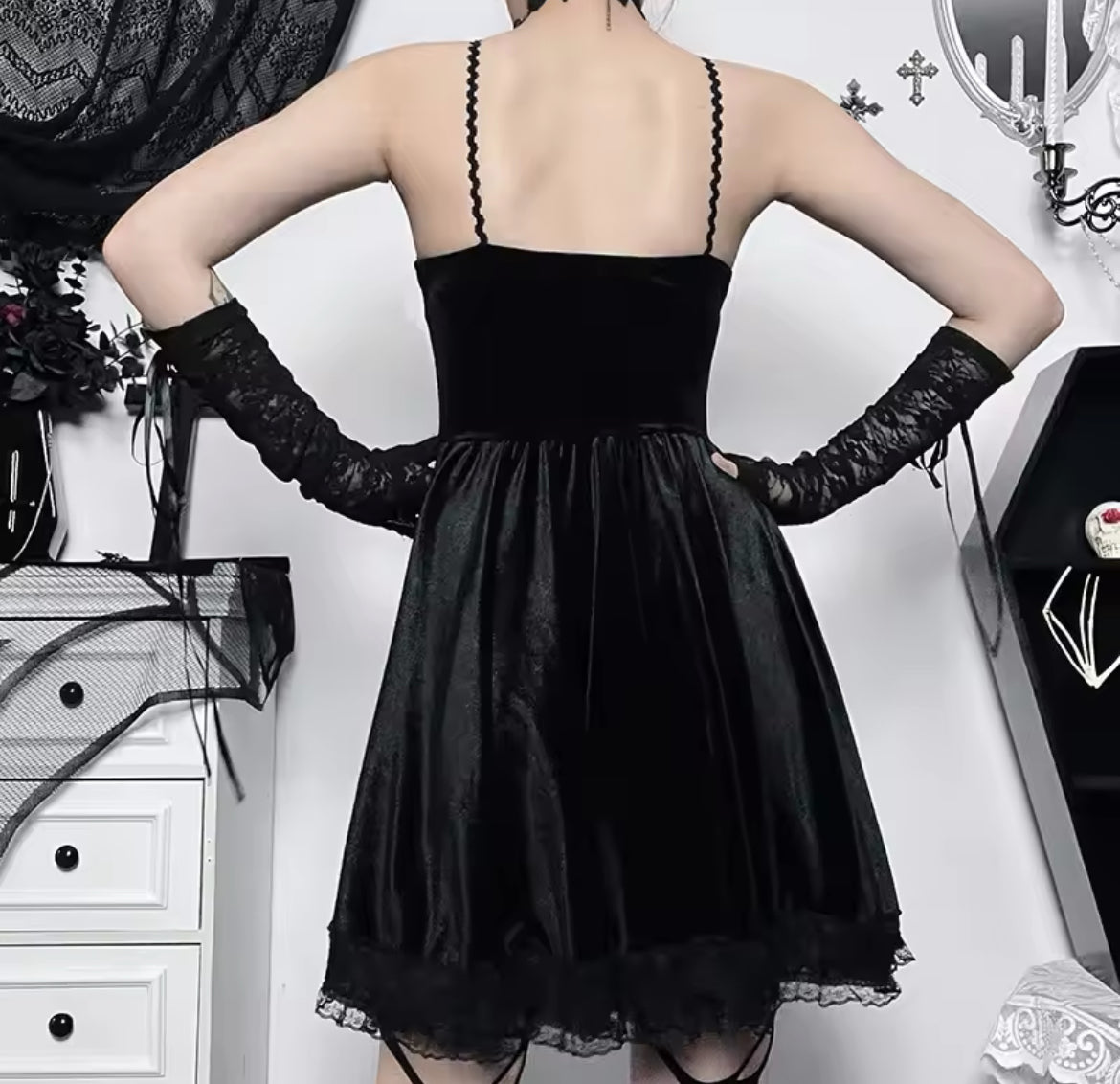 SILK CORSET LACE DRESS
