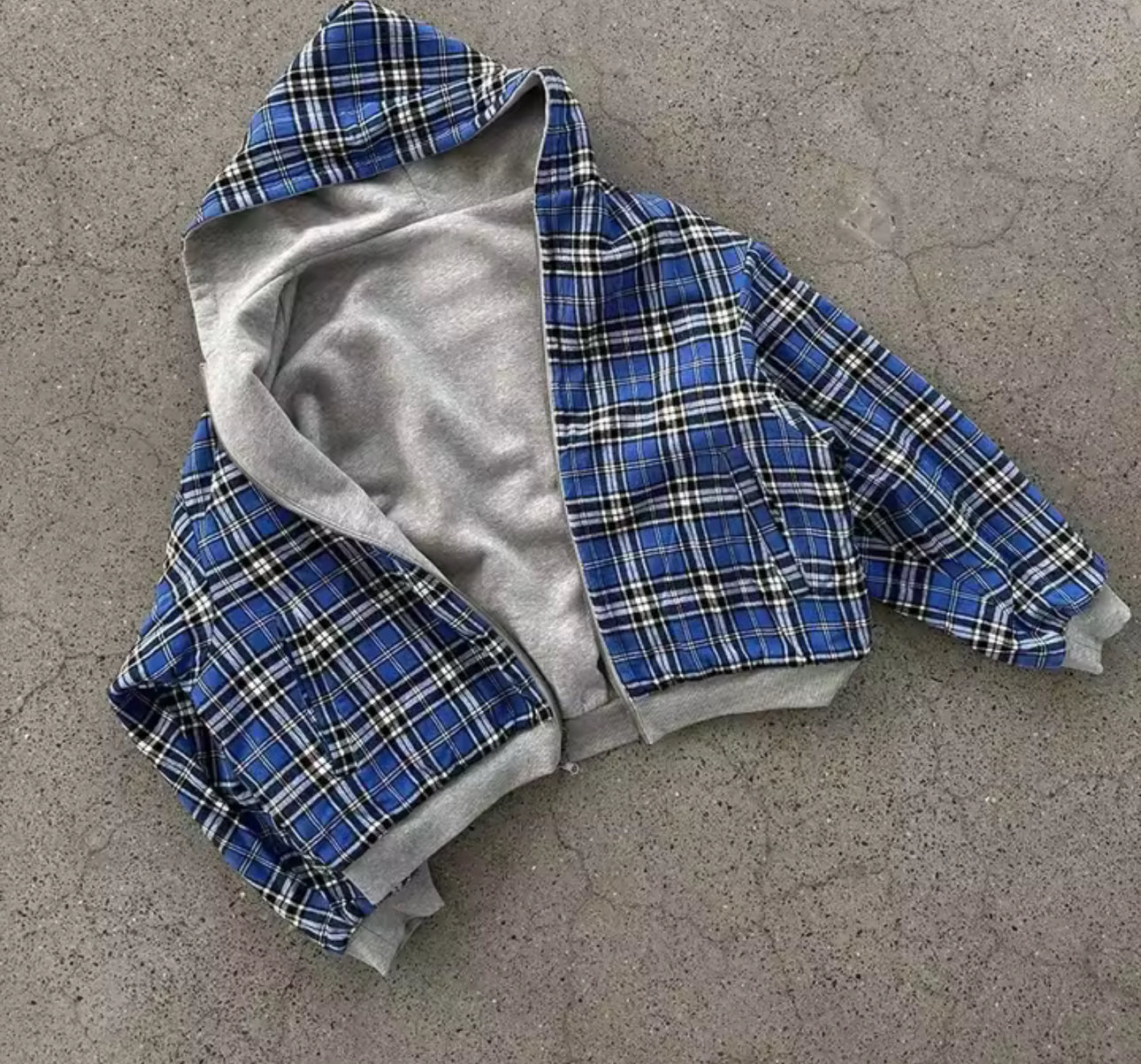 2 in 1 Double Sided Grey/ Blue Jumper