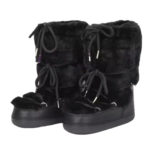 WINTER LACE FURRY BOOTS (3 colours)