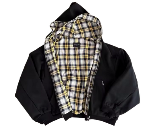 Black / Flannel Reversible Jumper