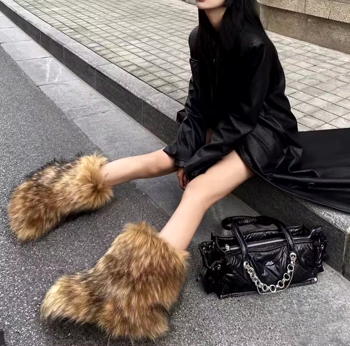 FLUFFY WINTER RACCOON BOOTS (3 colours)